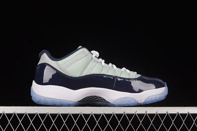 All categories Air Jordan Jordan series basketball shoes Air Jordan 11 F version Air Jordan 11 Retro Low AJ11 navy low top layer genuine standard genuine carbon sports culture basketball shoes 528895-007